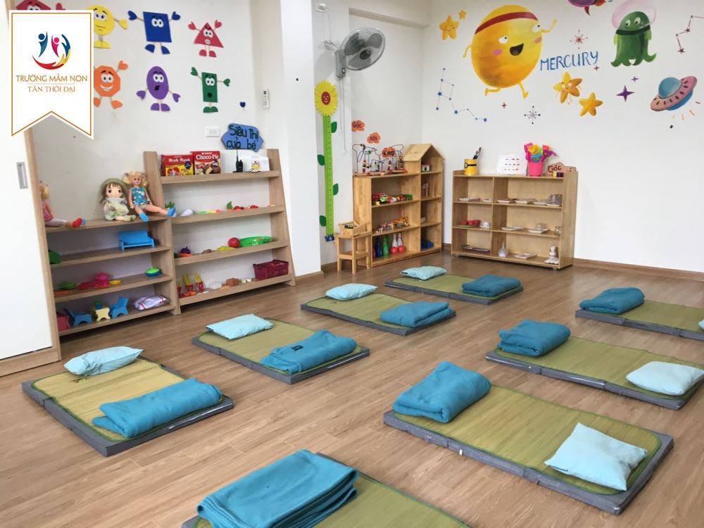 Khu vực ngủ riêng biệt theo từng lớp.